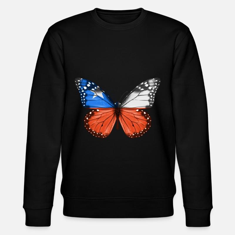 Papillon Drapeau Du Chili - Sweat bio CHANGER Stanley/Stella Unisexe - noir