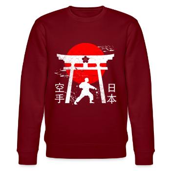 Arts martiaux de karaté conçoivent un personnage de style japonais - Sweat bio CHANGER Stanley/Stella Unisexe - bordeaux - Devant - Nik (191cm) & Marisol (170cm)