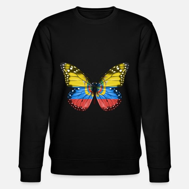 Drapeau papillon de l’Équateur - Sweat bio CHANGER Stanley/Stella Unisexe - noir