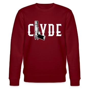 Bonnie & Clyde Partnerlook - Stanley/Stella Unisex Bio-Sweatshirt CHANGER  - Burgunderrot - Vorne - Nik (191cm) & Marisol (170cm)