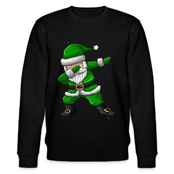Père Noël vert irlandais Dabbing - Sweat bio CHANGER Stanley/Stella Unisexe - noir - Devant - Nik (191cm) & Marisol (170cm)