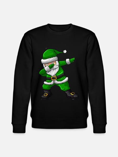 Irish Dabbing Green Santa - Stanley/Stella Unisex Bio-Sweatshirt CHANGER  - Schwarz