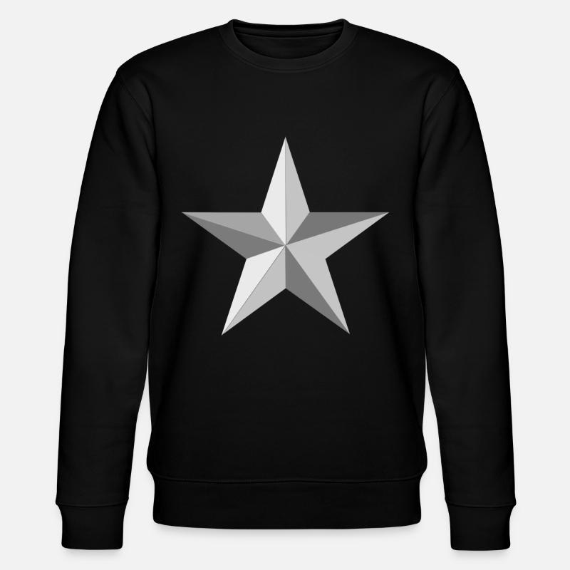 Silberner Stern - Stanley/Stella Unisex Bio-Sweatshirt CHANGER  - Schwarz