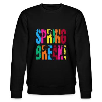 Spring Break - Stanley/Stella Unisex Bio-Sweatshirt CHANGER  - Schwarz - Vorne - Nik (191cm) & Marisol (170cm)