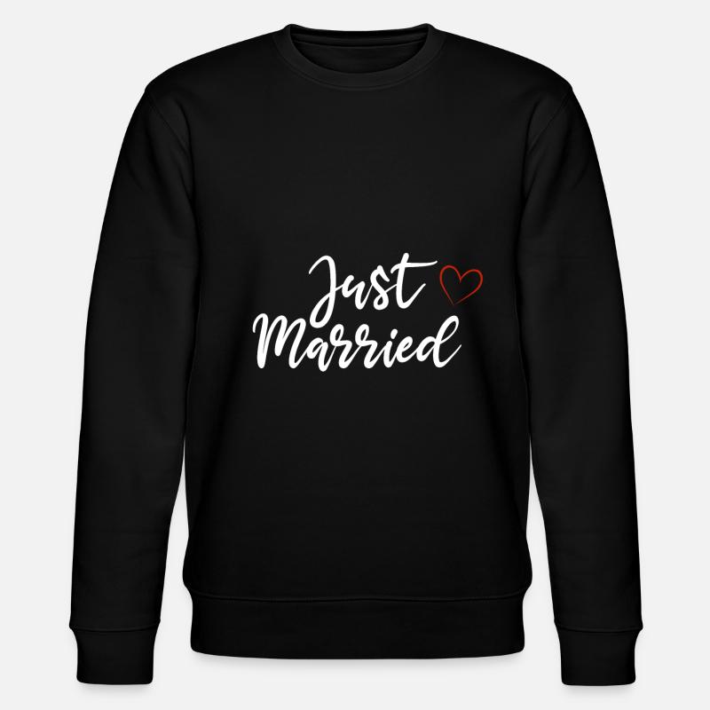 Just Married - Stanley/Stella Unisex Bio-Sweatshirt CHANGER  - Schwarz