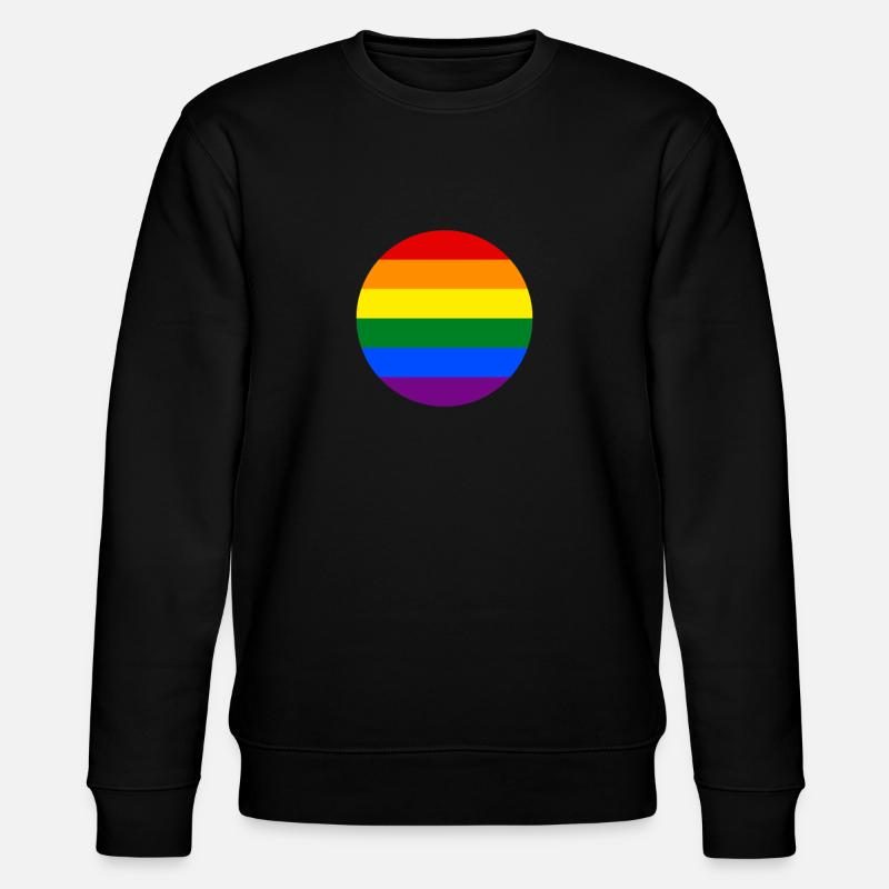 Regenbogenflagge Regenbogenfahne - Stanley/Stella Unisex Bio-Sweatshirt CHANGER  - Schwarz