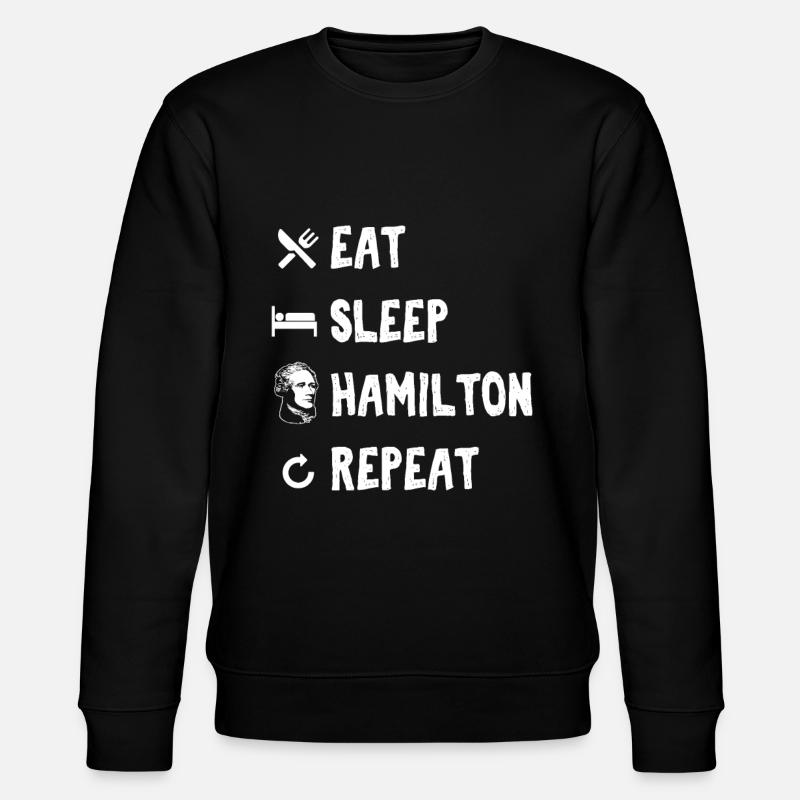 Eat Sleep Hamilton Repeat - Stanley/Stella Unisex Bio-Sweatshirt CHANGER - Schwarz