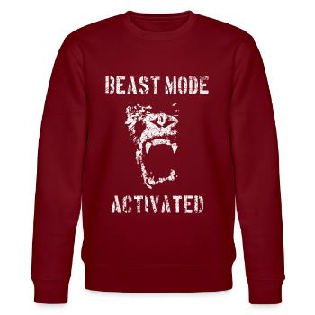 Gymnase de musculation Gorilla activé en mode bête - Sweat bio CHANGER Stanley/Stella Unisexe - bordeaux - Devant - Nik (191cm) & Marisol (170cm)