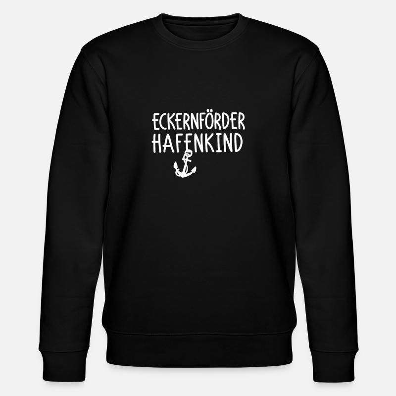Eckernförder Hafenkind - Stanley/Stella Unisex Bio-Sweatshirt CHANGER  - Schwarz