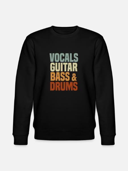 Rock band retro - Stanley/Stella CHANGER Unisex Organic Sweatshirt - black