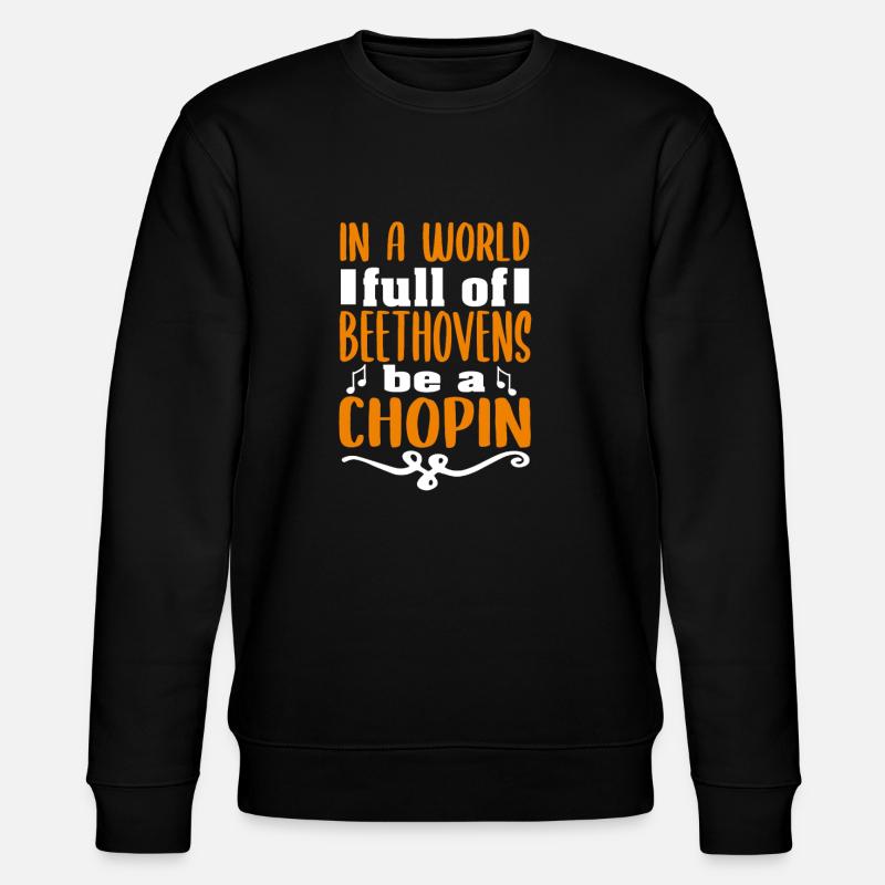 beethoven chopin - Stanley/Stella CHANGER Unisex Organic Sweatshirt - black