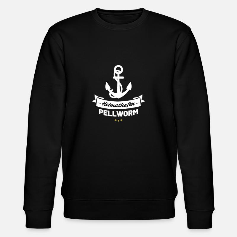 Heimathafen Pellworm - Stanley/Stella Unisex Bio-Sweatshirt CHANGER  - Schwarz