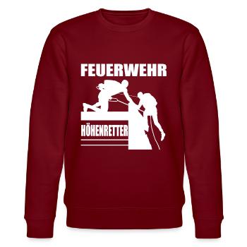 Feuerwehr Höhenretter,112 Ausrüstung Bergrettung, - Stanley/Stella Unisex Bio-Sweatshirt CHANGER  - Burgunderrot - Vorne - Nik (191cm) & Marisol (170cm)