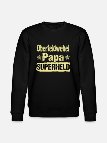 Oberfeldwebel papa superheld - Stanley/Stella Unisex Bio-Sweatshirt CHANGER - Schwarz