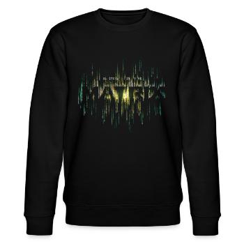 The Matrix Logo - Stanley/Stella CHANGER Unisex Organic Sweatshirt - black - Front - Nik (191cm) & Marisol (170cm)