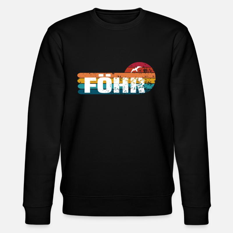 föhr - Stanley/Stella Unisex Bio-Sweatshirt CHANGER  - Schwarz