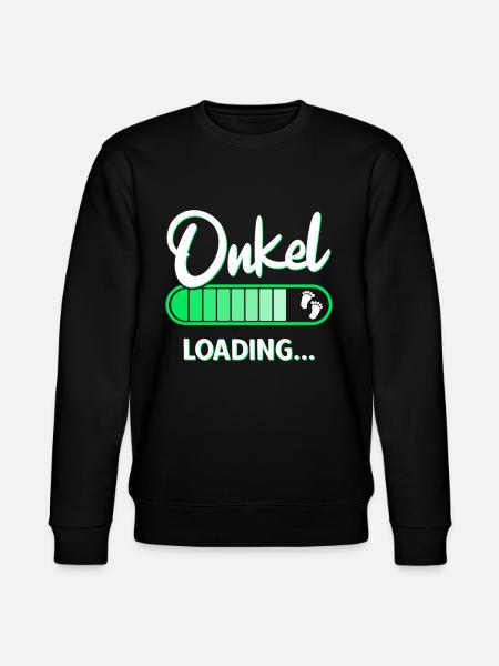 Werdender Onkel Loading Schwangerschaft verkünden - Stanley/Stella Unisex Bio-Sweatshirt CHANGER - Schwarz