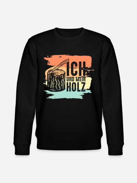 Tischler Retro - Stanley/Stella Unisex Bio-Sweatshirt CHANGER  - Schwarz