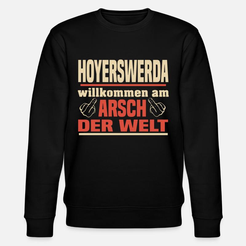 Arsch der Welt Hoyerswerda - Stanley/Stella Unisex Bio-Sweatshirt CHANGER  - Schwarz