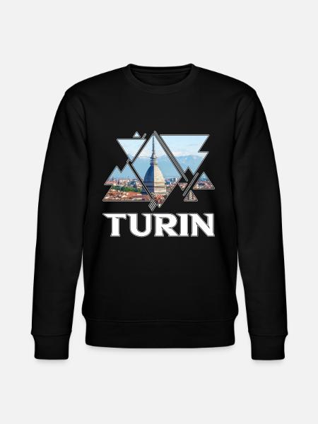 Turin Torino Italy City Skyline Home Love - Stanley/Stella CHANGER Unisex Organic Sweatshirt - black