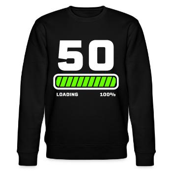 Faisceau de chargement du 50e anniversaire - Sweat bio CHANGER Stanley/Stella Unisexe - noir - Devant - Nik (191cm) & Marisol (170cm)