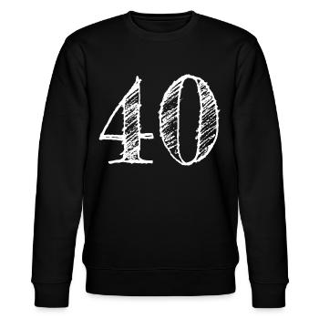 40 Jahre 40. Geburtstag Jubiläum - Stanley/Stella Unisex Bio-Sweatshirt CHANGER  - Schwarz - Vorne - Nik (191cm) & Marisol (170cm)