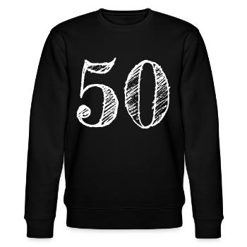 50 ans 50e anniversaire Félicitations Félicitations Félicitations - Sweat bio CHANGER Stanley/Stella Unisexe - noir - Devant - Nik (191cm) & Marisol (170cm)