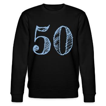 50 ans 50e anniversaire Félicitations Félicitations Félicitations - Sweat bio CHANGER Stanley/Stella Unisexe - noir - Devant - Nik (191cm) & Marisol (170cm)