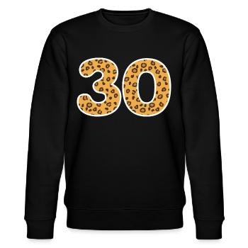 30 Jahre Jubiläum Glückwunsch - Stanley/Stella Unisex Bio-Sweatshirt CHANGER  - Schwarz - Vorne - Nik (191cm) & Marisol (170cm)