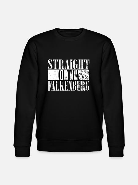 straight outta Falkenberg - Stanley/Stella Unisex Bio-Sweatshirt CHANGER - Schwarz
