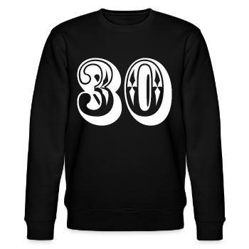 Zahl 30 Jahre Geburtstag Glückwunsch - Stanley/Stella Unisex Bio-Sweatshirt CHANGER  - Schwarz - Vorne - Nik (191cm) & Marisol (170cm)