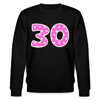 Dreißig - Stanley/Stella Unisex Bio-Sweatshirt CHANGER  - Schwarz - Vorne - Nik (191cm) & Marisol (170cm)
