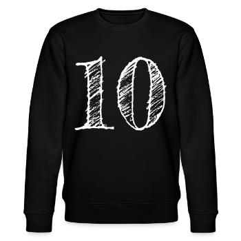 Zahl 10 - Stanley/Stella Unisex Bio-Sweatshirt CHANGER  - Schwarz - Vorne - Nik (191cm) & Marisol (170cm)