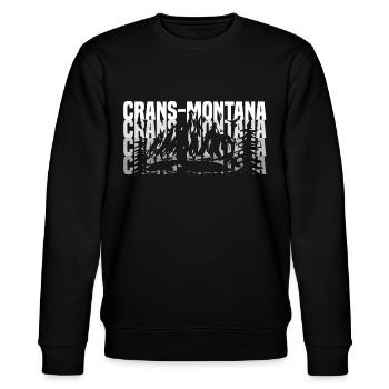 crans Montana noir blanc - Sweat bio CHANGER Stanley/Stella Unisexe - noir - Devant - Nik (191cm) & Marisol (170cm)