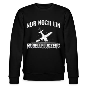 Modellbau | Modellflug Modellfliegen Pilot - Stanley/Stella Unisex Bio-Sweatshirt CHANGER  - Schwarz - Vorne - Nik (191cm) & Marisol (170cm)
