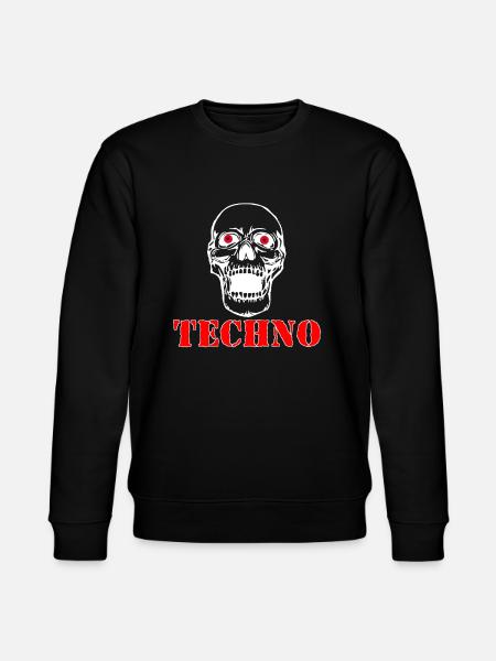 Totenkopf techno - Stanley/Stella Unisex Bio-Sweatshirt CHANGER - Schwarz
