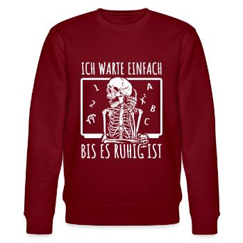 Lehrer Klassenlehrer Grundschullehrer Lehrerin - Stanley/Stella Unisex Bio-Sweatshirt CHANGER  - Burgunderrot - Vorne - Nik (191cm) & Marisol (170cm)