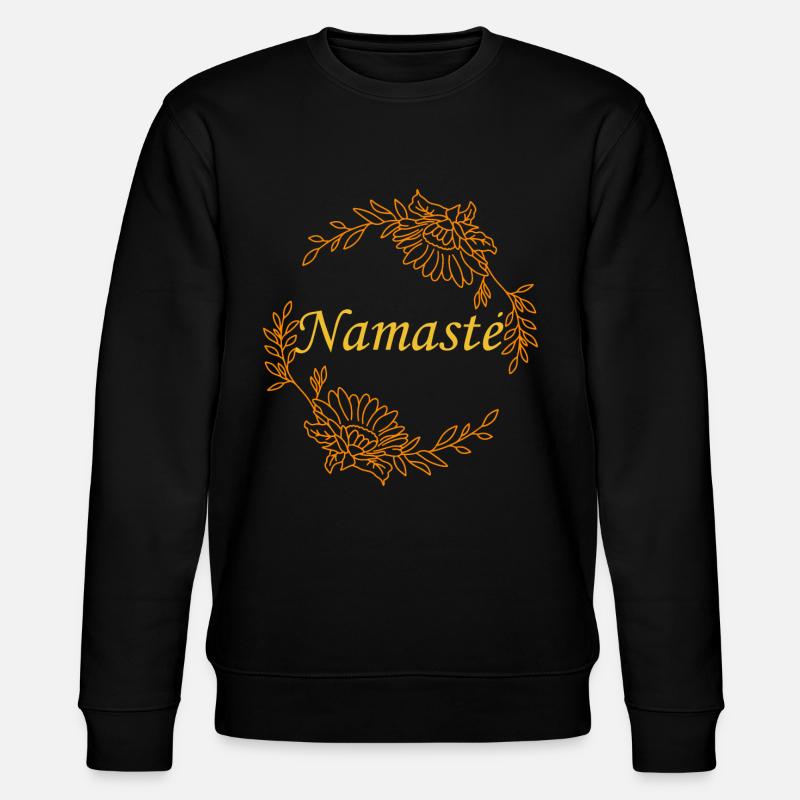 yoga namaste - Stanley/Stella Unisex Bio-Sweatshirt CHANGER  - Schwarz