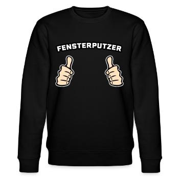 Fensterputzer Beruf Geschenkidee - Stanley/Stella Unisex Bio-Sweatshirt CHANGER  - Schwarz - Vorne - Nik (191cm) & Marisol (170cm)