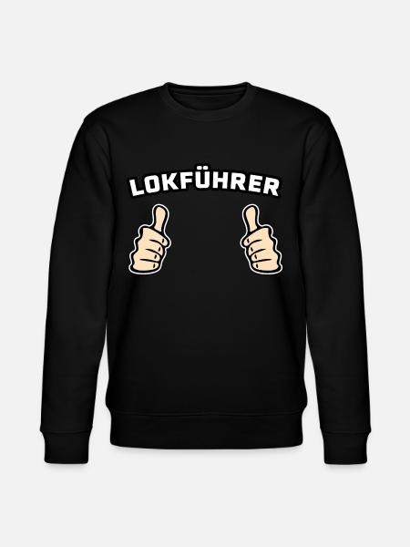 Lokführer Beruf Geschenkidee - Stanley/Stella Unisex Bio-Sweatshirt CHANGER - Schwarz