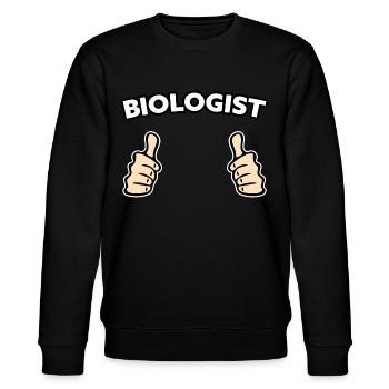 Biologist profession gift idea - Stanley/Stella CHANGER Unisex Organic Sweatshirt - black - Front - Nik (191cm) & Marisol (170cm)