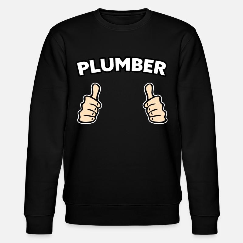 Plumber profession gift idea - Stanley/Stella CHANGER Unisex Organic Sweatshirt - black