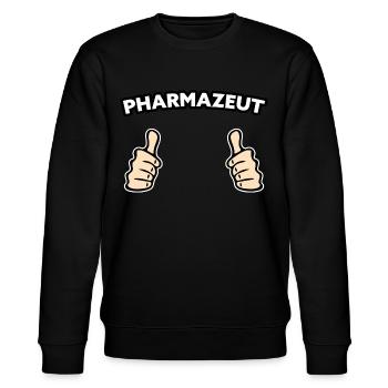 Pharmazeut Beruf Geschenkidee - Stanley/Stella Unisex Bio-Sweatshirt CHANGER  - Schwarz - Vorne - Nik (191cm) & Marisol (170cm)