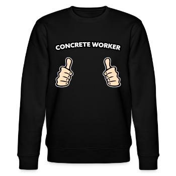 Betonarbeiter Bauarbeiter Geschenkidee - Stanley/Stella Unisex Bio-Sweatshirt CHANGER  - Schwarz - Vorne - Nik (191cm) & Marisol (170cm)