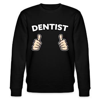 Zahnarzt Beruf Geschenkidee - Stanley/Stella Unisex Bio-Sweatshirt CHANGER  - Schwarz - Vorne - Nik (191cm) & Marisol (170cm)