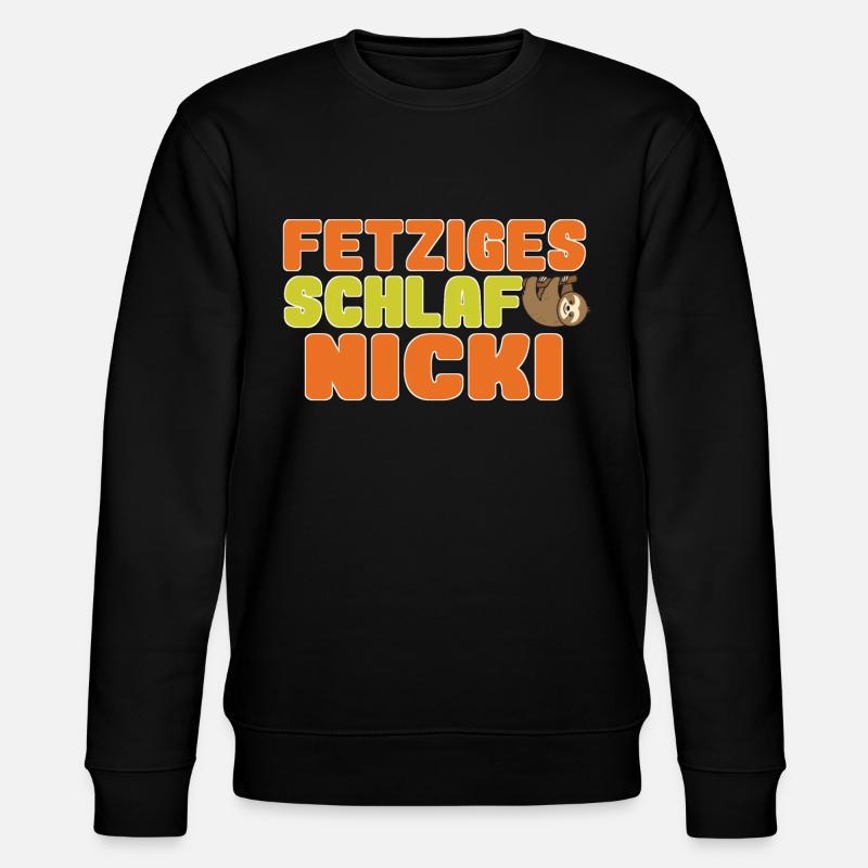 fetziges schlafnicki - Stanley/Stella Unisex Bio-Sweatshirt CHANGER - Schwarz