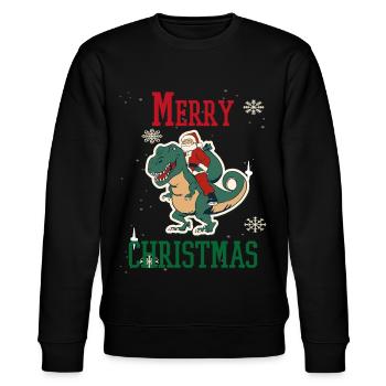Weihnachten Feiertage Familie - Stanley/Stella Unisex Bio-Sweatshirt CHANGER  - Schwarz - Vorne - Nik (191cm) & Marisol (170cm)