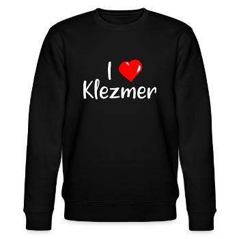 ich herz klezmer - Stanley/Stella Unisex Bio-Sweatshirt CHANGER  - Schwarz - Vorne - Nik (191cm) & Marisol (170cm)