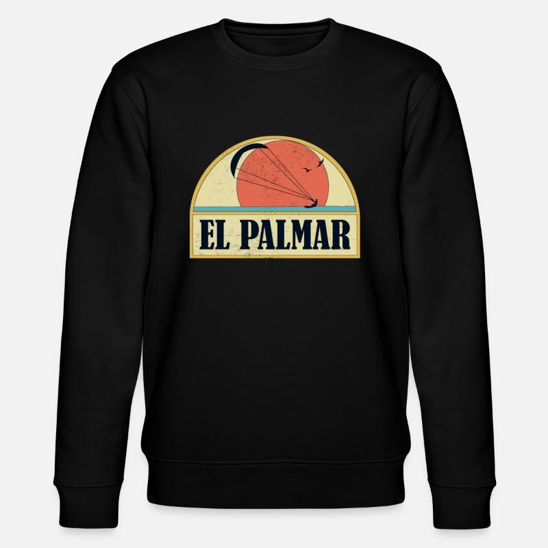 Kitesurfing El Palmar - Stanley/Stella Unisex Bio-Sweatshirt CHANGER  - Schwarz