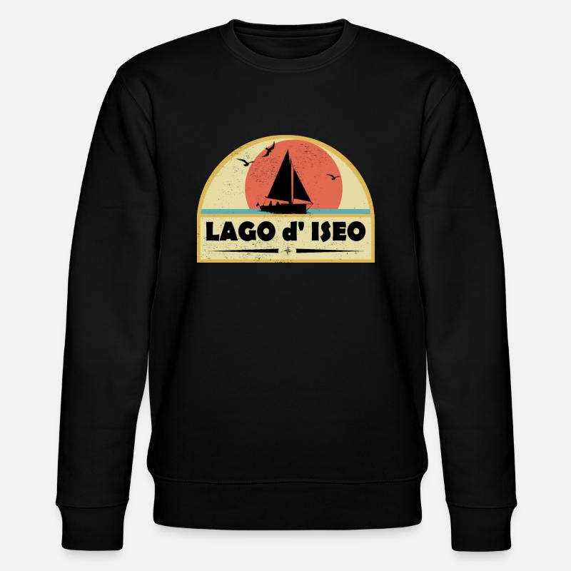 Lago d Iseo - Stanley/Stella Unisex Bio-Sweatshirt CHANGER  - Schwarz